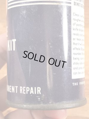 ファイヤーストーンのタイヤチューブのリペアキットが入っていた40〜50年代ビンテージブリキ缶