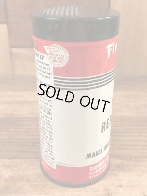 ファイヤーストーンのタイヤチューブのリペアキットが入っていた40〜50年代ビンテージブリキ缶