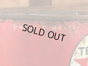 テキサコのモーターオイルの40〜50年代ビンテージブリキ缶