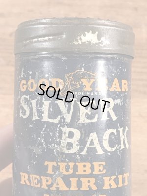 グッドイヤーのタイヤチューブのリペアキットが入っていた40〜50年代ビンテージブリキ缶