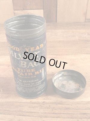 グッドイヤーのタイヤチューブのリペアキットが入っていた40〜50年代ビンテージブリキ缶