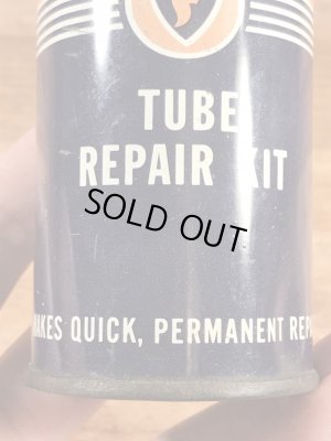 ファイヤーストーンのタイヤチューブのリペアキットが入っていた40〜50年代ビンテージブリキ缶