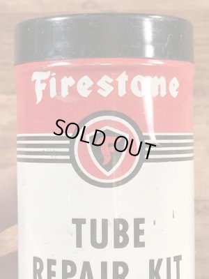 Firestoneのタイヤチューブのリペアキットが入っていた40〜50’sヴィンテージTin缶