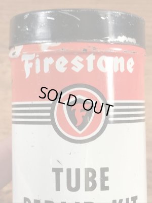 Firestoneのタイヤチューブのリペアキットが入っていた40〜50’sヴィンテージTin缶