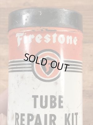 Firestoneのタイヤチューブのリペアキットが入っていた40〜50’sヴィンテージTin缶