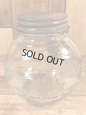 The Nut Houseのナッツが入っていた30〜40’sヴィンテージガラスボトル