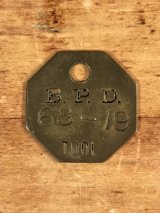 B.P.D.“68-19” Tool Brass Tag　ツール　ビンテージ　ブラスタグ　真鍮　アンティーク