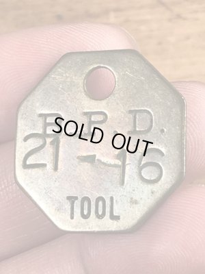 画像10: B.P.D.“21-16” Tool Brass Tag　ツール　ビンテージ　ブラスタグ　真鍮　アンティーク