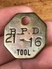 画像10: B.P.D.“21-16” Tool Brass Tag　ツール　ビンテージ　ブラスタグ　真鍮　アンティーク