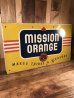 ミッションオレンジのソーダの50年代ビンテージ看板