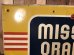 ミッションオレンジのソーダの50年代ビンテージ看板