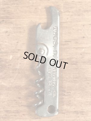 企業物の折り畳みのコークスクリューが付いたビンテージ栓抜き