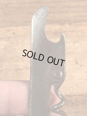 企業物の折り畳みのコークスクリューが付いたビンテージ栓抜き