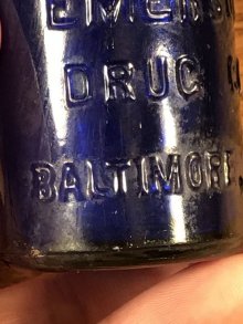 他の写真1: Bromo-Seltzer Emerson Drug Co. Bluw Glass Bottle　ブロモセルツァー　ビンテージ　ブルーボトル　薬瓶　アンティーク