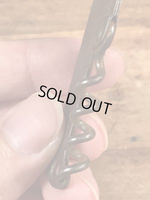 企業物の折り畳みのコークスクリューが付いたヴィンテージボトルオープナー