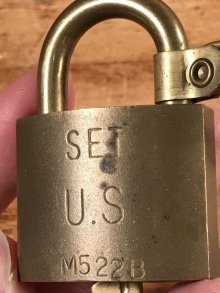 他の写真1: American Lock “Set U.S.” Military Brass Padlock Key　ミリタリー　ビンテージ　南京錠　鍵　〜60年代