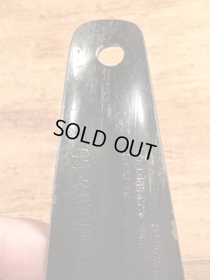 モンゴメリーワードの黒ラッカーのビンテージ靴ベラ