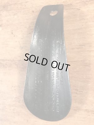 モンゴメリーワードの黒ラッカーのビンテージ靴ベラ