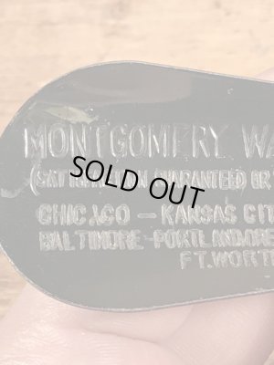 モンゴメリーワードの黒ラッカーのビンテージ靴ベラ