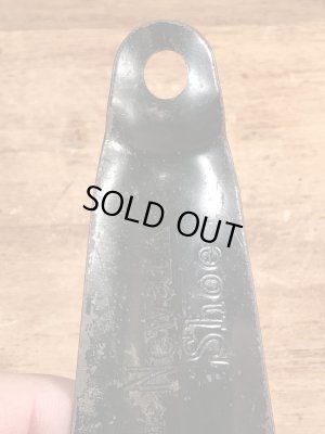 ニューアークシューの黒ラッカーのビンテージ靴ベラ