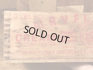 Mayflower'sの木製のヴィンテージチーズボックス