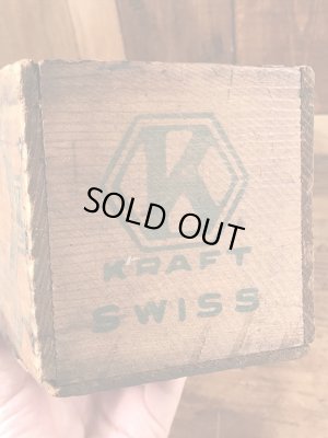 クラフト社のチーズが入っていたビンテージ木箱