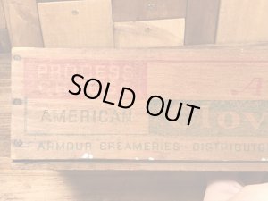 Cloverbloom社の木製のヴィンテージチーズボックス