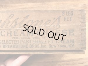 Breakstone'sのクリームチーズが入っていたビンテージ木箱