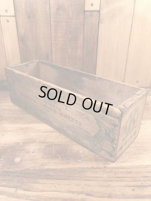 クラフト社のチーズが入っていたビンテージ木箱