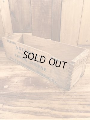 Axelrod'sのクリームチーズが入っていたビンテージ木箱