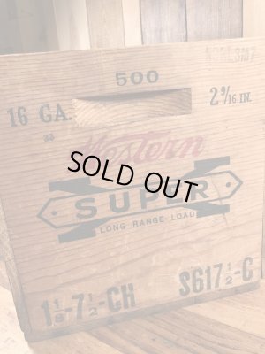 Western Cartridge Companyの弾薬が入っていたビンテージ木箱