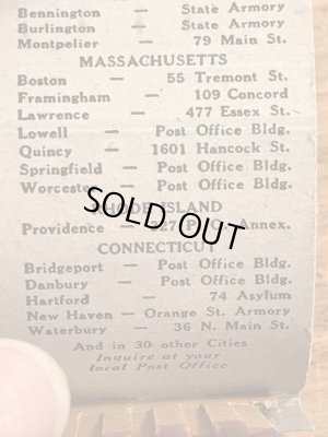 USアーミーのミリタリー物のビンテージマッチブック