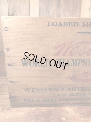 Western Cartridge Companyの弾薬が入っていたビンテージ木箱