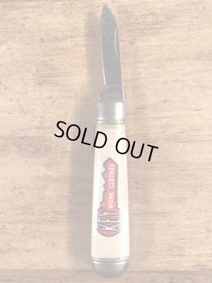 キーワークブランドの企業物のビンテージ折り畳みナイフ