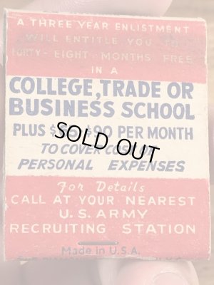 US Army Collegeのミリタリー物のヴィンテージマッチ