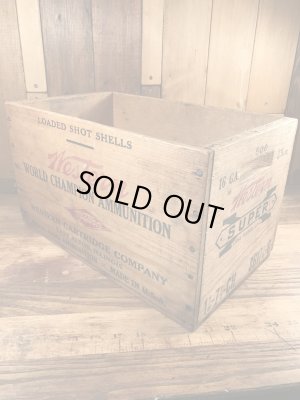 Western Cartridge Companyの弾薬が入っていたビンテージ木箱