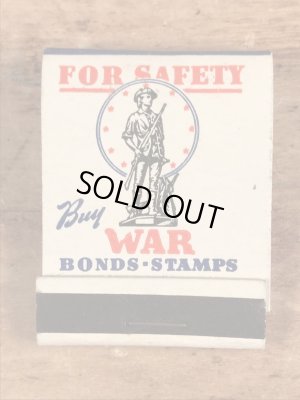 US War Bonds Stampsのミリタリー物のビンテージマッチブック