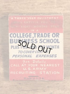 US Army Collegeのミリタリー物のヴィンテージマッチ