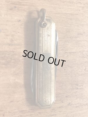 アールデコのゴールドのビンテージ折り畳みナイフ