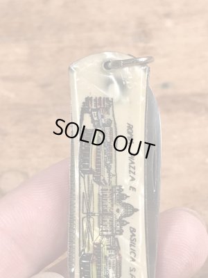 サンピエトロ大聖堂のシェル加工のビンテージ折り畳みナイフ