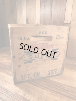 Western Cartridge Companyの弾薬が入っていたビンテージ木箱