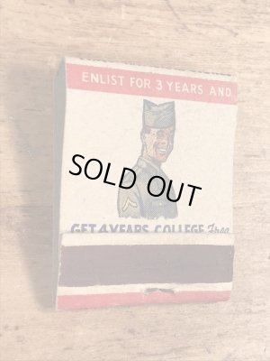 USアーミーのミリタリー物のビンテージマッチブック