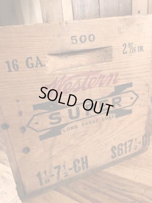 Western Cartridge Companyの弾薬が入っていたヴィンテージウッドボックス