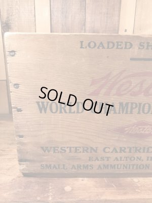 Western Cartridge Companyの弾薬が入っていたヴィンテージウッドボックス