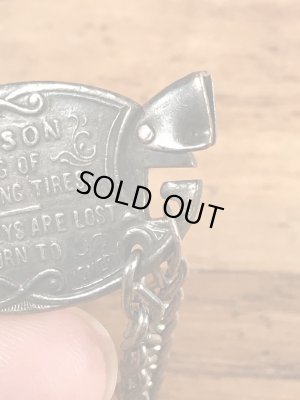 Samson Leather Tire Co.のアドバタイジング物のヴィンテージノベルティタグ