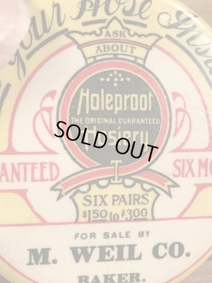 Holeproof Hosieryのアドバタイジング物のヴィンテージハンドミラー