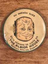 The Albion House Advertising Pocket Mirror　企業物　ビンテージ　ポケットミラー　手鏡　1910年代〜