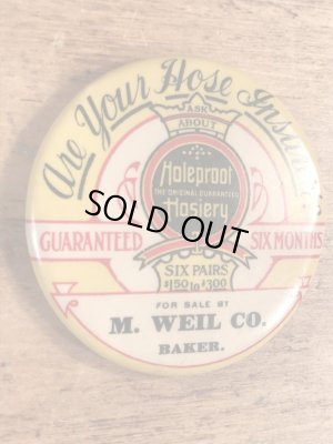 Holeproof Hosieryの企業物のビンテージ手鏡