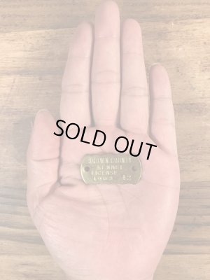 Kennel Licenseの真鍮製のヴィンテージドッグタグ