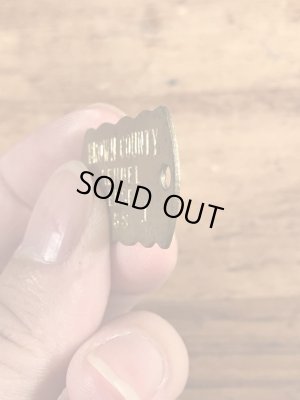 ブラス製のケンネルライセンスのビンテージドッグタグ